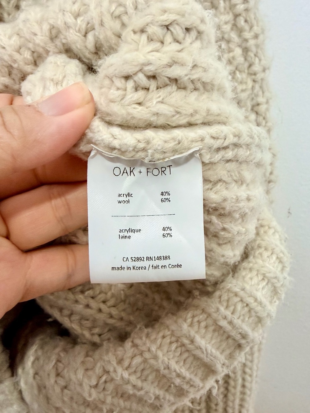 Oak + Fort Oversized Chunky Ribbed Knit Cardigan - Picture 7 of 8